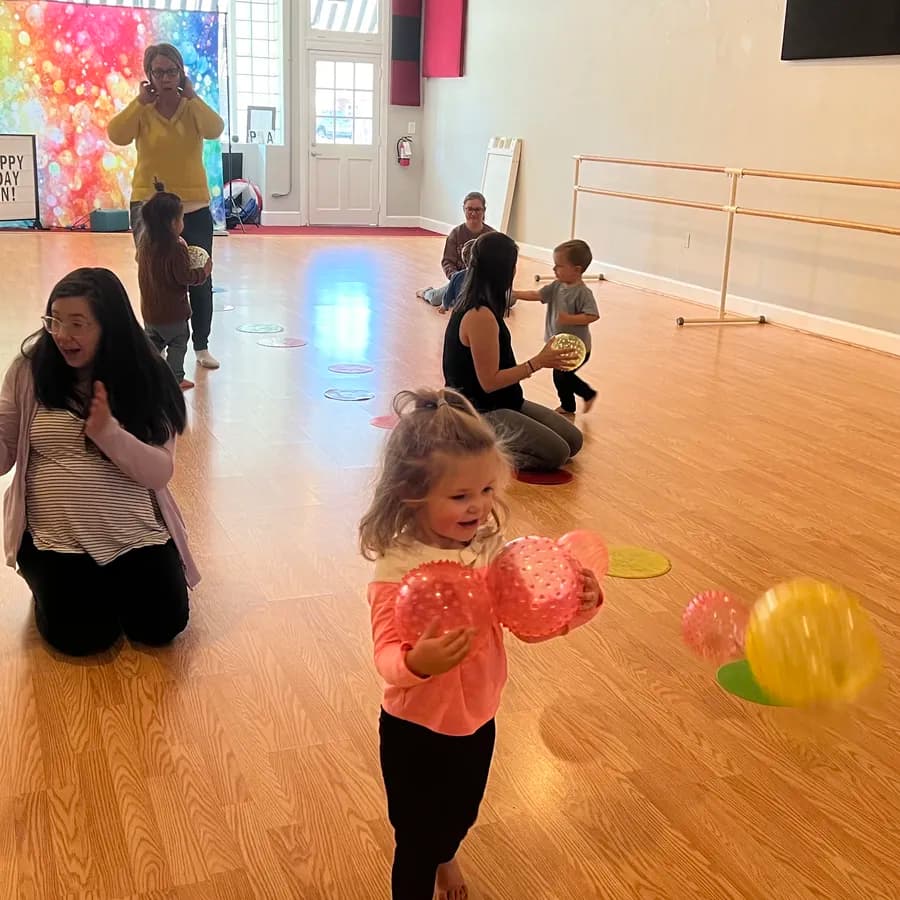 Birthday celebration with friends at the dance studio